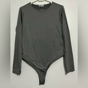 Gray Long Sleeve Bodysuit